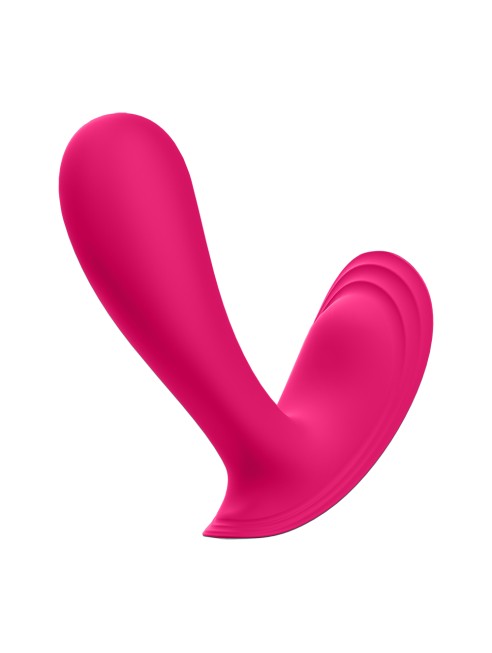 Vibromasseur et stimulateur clitoridien rose connecté Top Secret Satisfyer - CC597753