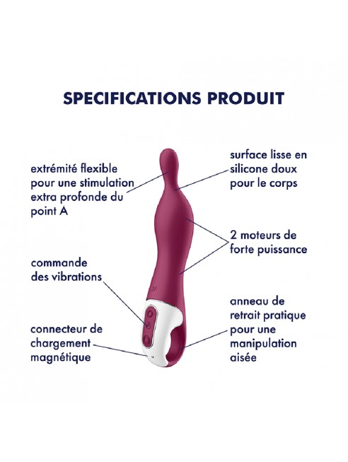 Vibromasseur Point A couleur framboise A-Mazing 1 Satisfyer - CC597766