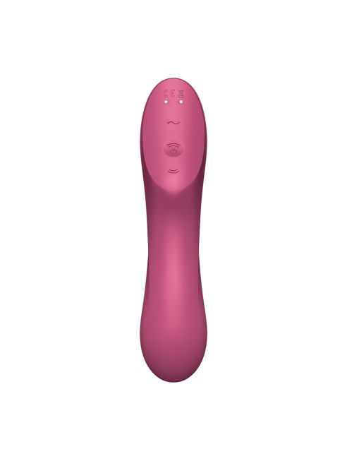 2 en 1 Stimulateur de clitoris et vibromasseur Curvy Trinity 3 rouge Satisfyer - CC597772