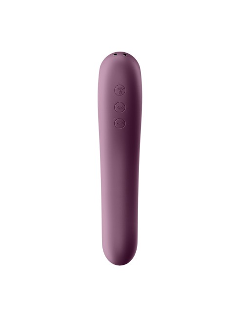 2 en 1 Stimulateur de clitoris et vibromasseur Dual kiss rouge Satisfyer - CC597774