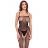 Bodystocking noir scintillante - REN7097-BLK