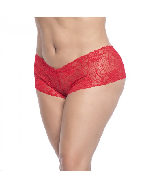 Lace Boyshort - MAL90XRED