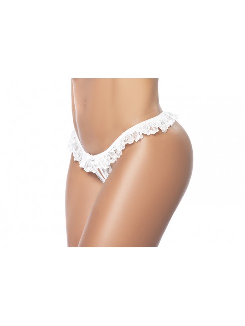 Lace Peek-A-Boo Panty - MAL119WHT