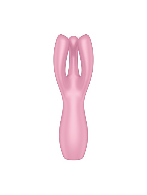 Vibromasseur point G avec stimulateur de clitoris USB rose Threesome 3 Satisfyer - CC597778