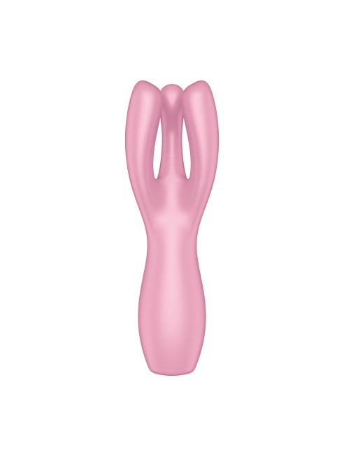 Vibromasseur point G avec stimulateur de clitoris USB rose Threesome 3 Satisfyer - CC597778