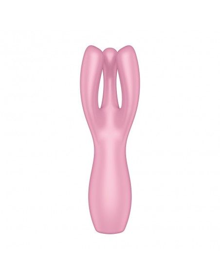Vibromasseur point G avec stimulateur de clitoris USB rose Threesome 3 Satisfyer - CC597778