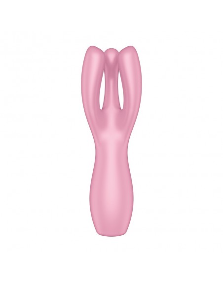 Vibromasseur point G avec stimulateur de clitoris USB rose Threesome 3 Satisfyer - CC597778