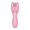 Vibromasseur point G avec stimulateur de clitoris USB rose Threesome 3 Satisfyer - CC597778