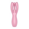 Vibromasseur point G avec stimulateur de clitoris USB rose Threesome 3 Satisfyer - CC597778