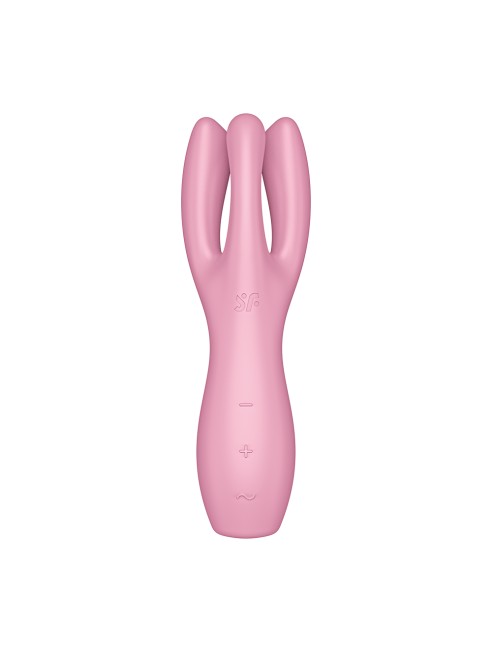 Vibromasseur point G avec stimulateur de clitoris USB rose Threesome 3 Satisfyer - CC597778