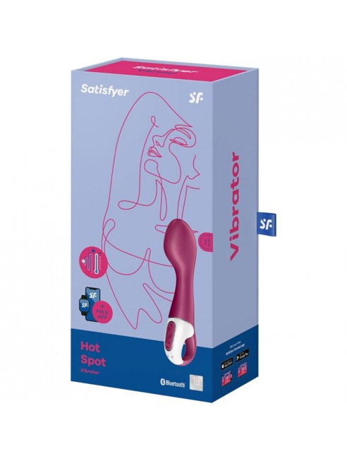 Vibromasseur point G chauffant connecté USB rouge Hot Spot Satisfyer - CC597782