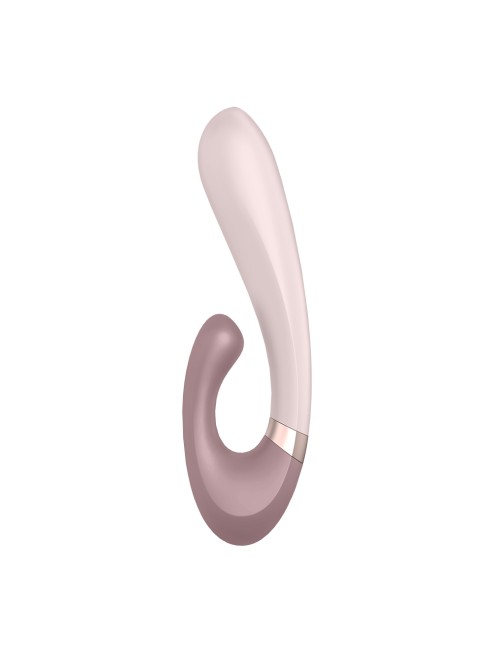 Vibromasseur point G avec stimulateur clitoris connecté USB mauve Heat Wave Satisfyer - CC597777