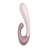 Vibromasseur point G avec stimulateur clitoris connecté USB mauve Heat Wave Satisfyer - CC597777