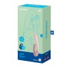 Vibromasseur point G avec stimulateur clitoris connecté USB mauve Heat Wave Satisfyer - CC597777