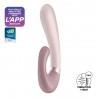 Vibromasseur point G avec stimulateur clitoris connecté USB mauve Heat Wave Satisfyer - CC597777