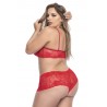 Panty & Top Lace Set  - MAL206XRED