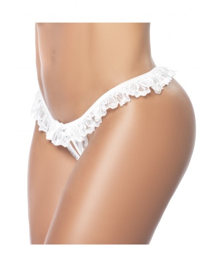 Lace Peek-A-Boo Panty - MAL119WHT