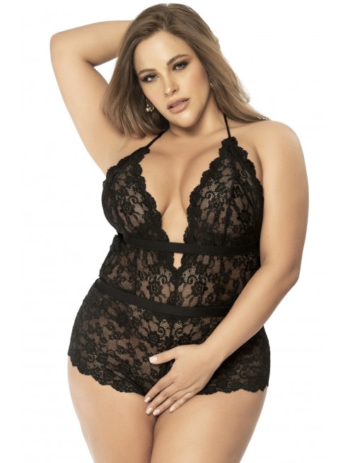 Crotchless Bodysuit - MAL8685XBLK