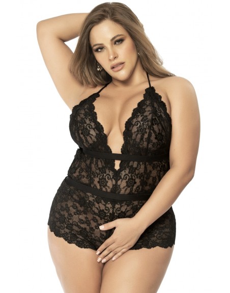 Crotchless Bodysuit - MAL8685XBLK