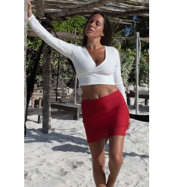 Jupe courte rouge Marina - LSK1-SRED