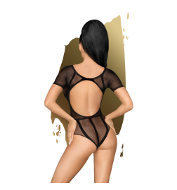 Body noir fantaisie Be mine - PH0117BLK