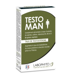 Testoman augmentation taux testostérone 60 gélules - LAB17