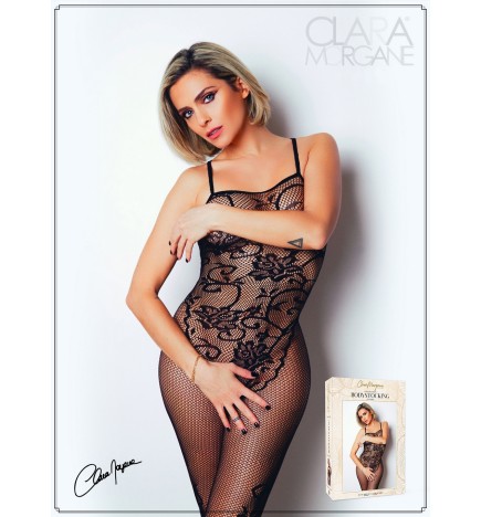 Bodystocking résille imprimé motifs floraux - Le Numéro 13 - Collection Bodystocking - CM99013