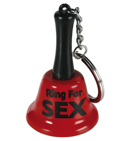 Cloche rouge porte clefs "Ring For Sex" - R700088