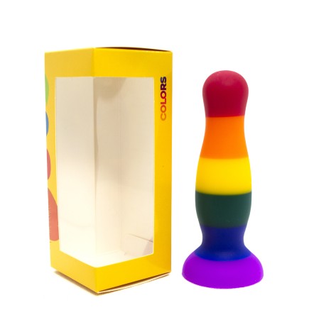 Plug anal ventouse multicolore taille M - A-005-RAI-M