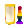 Plug anal ventouse multicolore taille M - A-005-RAI-M