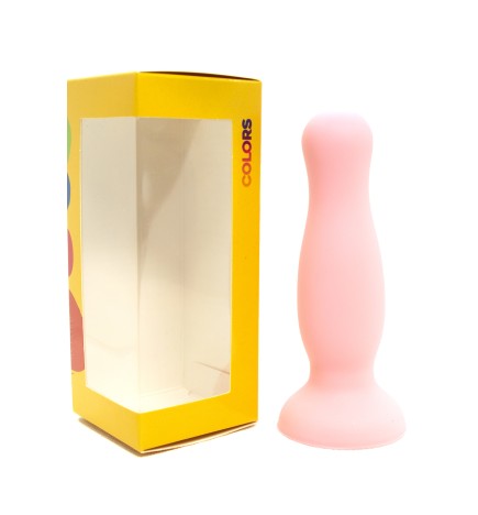 Plug anal ventouse rose pastel taille M - A-001-M-PNKDT