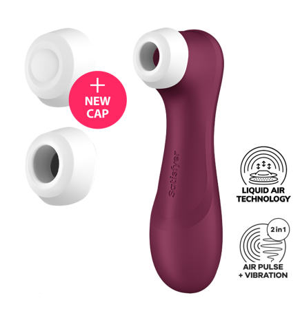 Stimulateur de clitoris 2 embouts avec techonologie Liquid Air Pro 2 Generation 3 rouge USB Satisfyer - CC597814