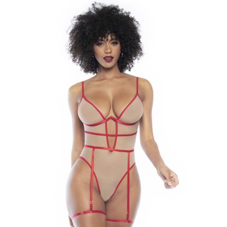 Body chair et couture rouge sexy - MAL8818RED