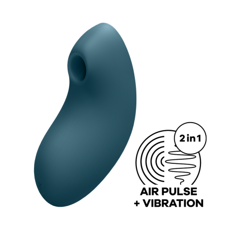 Stimulateur clitoridien par air pulsé et vibration bleu USB Vulva Lover 2 Satisfyer - CC597826