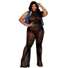 bodystocking en dentelle au crochet sans couture, grande taille