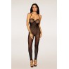 Bodystocking en résille noire, sans couture