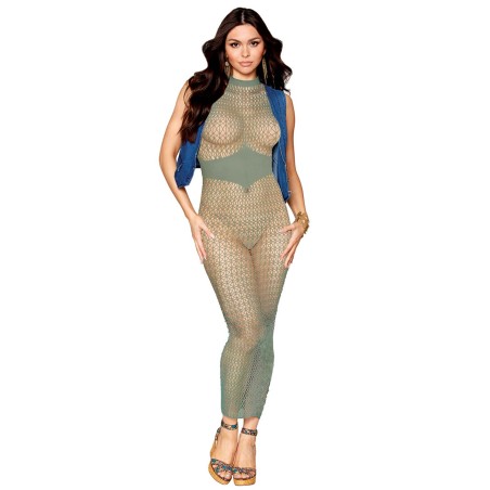 Robe bodystocking en filet dans un design géométrique