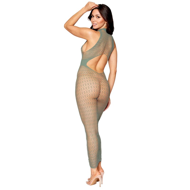 Robe bodystocking en filet dans un design géométrique