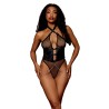 Body string résille noire et chaines - DG13292BLK