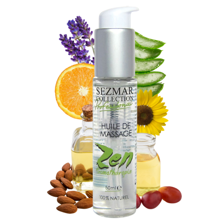 Huile de massage professionnelle ZEN 100% naturelle 50 ml - SEZ099