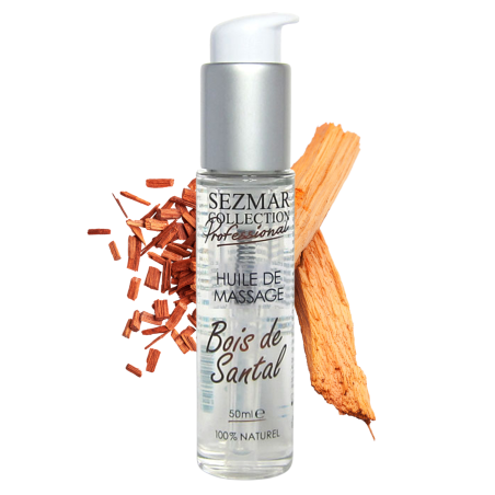 Huile de massage professionnelle Bois de Santal 100% naturelle 50 ml - SEZ092