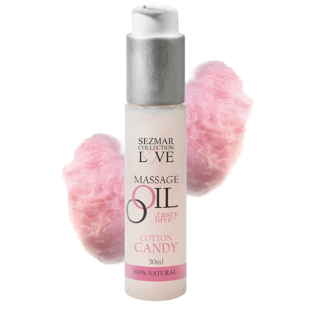Huile de massage comestible Barbe à papa 50ml - SEZ053