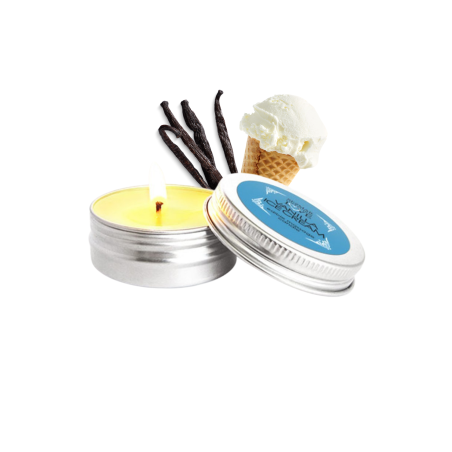 Mini Bougie de massage glace vanille 30ml 100% naturelle - SEZ070