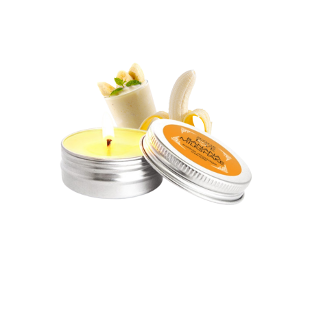 Mini Bougie de massage milshake banane 30ml 100% naturelle - SEZ073