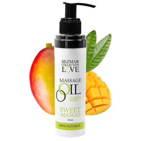 Huile de massage comestible mangue 100ml 100% naturelle - SEZ064A