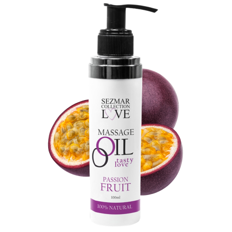 Huile de massage comestible Fruit de la passion 100ml 100% naturelle - SEZ052A