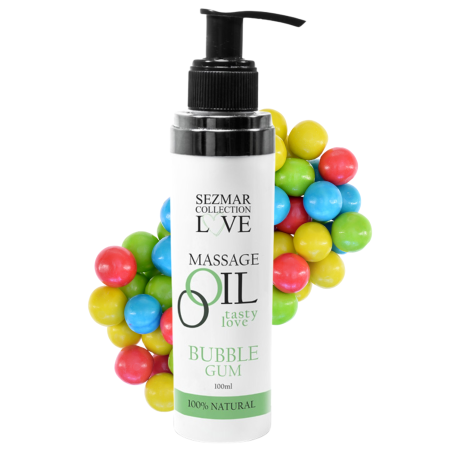 Huile de massage comestible bubble gum 100ml 100% naturelle - SEZ051A