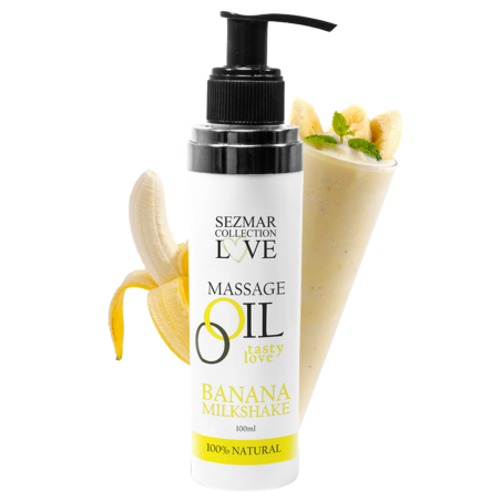 Huile de massage comestible milkshake banane 100ml 100% naturelle - SEZ001A