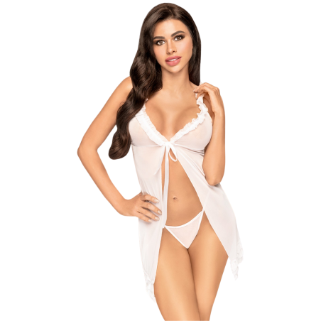 Babydoll et string assorti Blanc After sunset - PH0009WHT