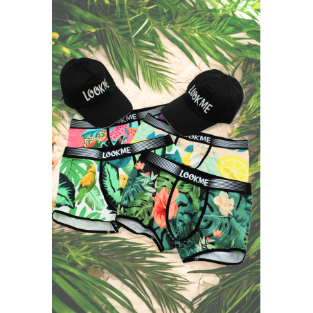 Pack 4 Boxer LM2402-67 LOOKME + 2 Casquettes Offertes